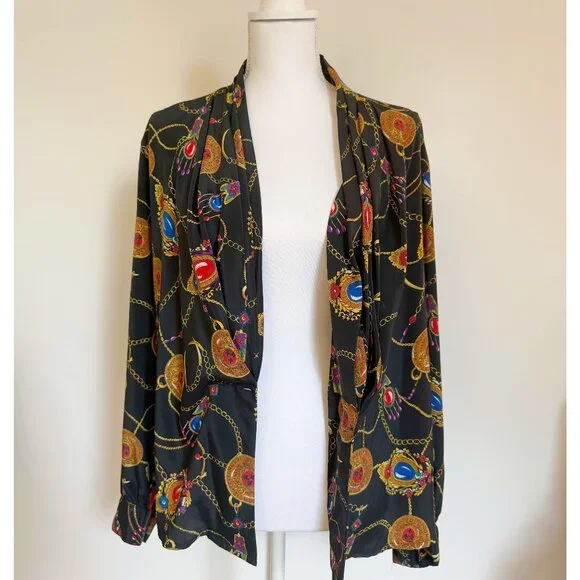 Vintage Marlis Silky Women's Shirt – 1980s-90s - Picture 2 of 13